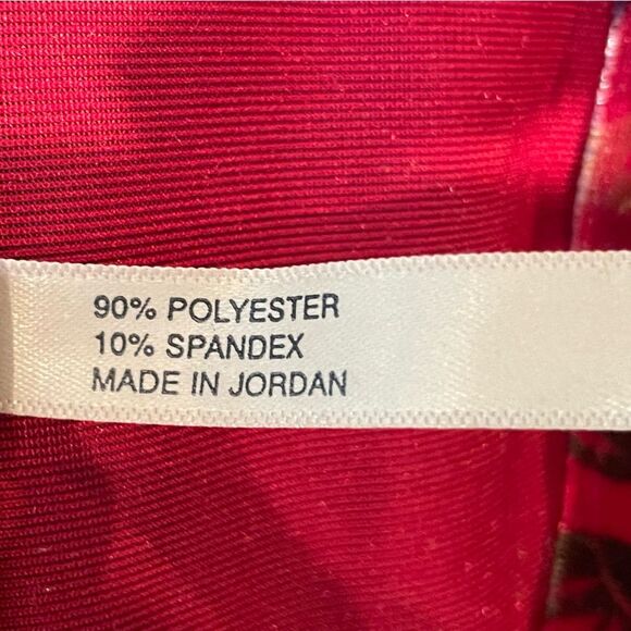 White Stag Floral Print Long Sleeve Velvety Pullover Blouse Red Size Xl - Picture 9 of 9